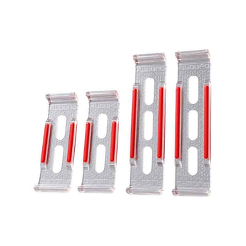 Auduro Klick Nummernschild Kennzeichenhalter Set Langformat 4er-Pack Transparent | ohne Verpackung