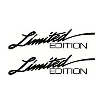 Limited Edition Autoaufkleber 16 × 4cm | 2er-Pack Schwarz